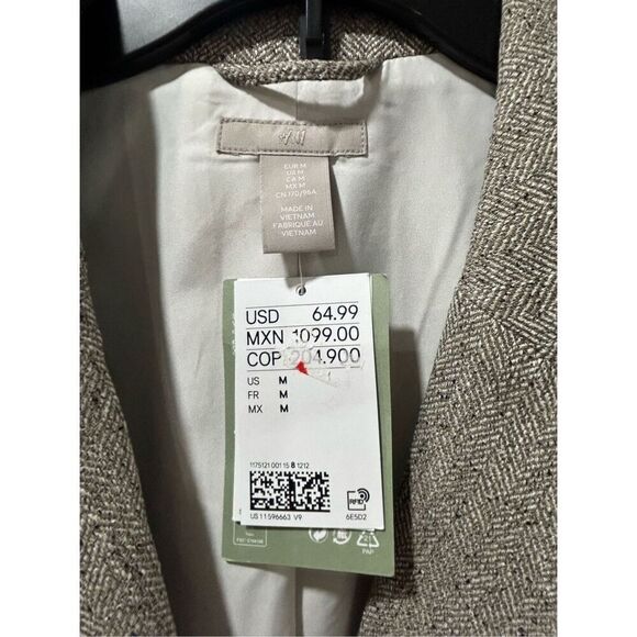 H&M BLAZER oversized sz M - Picture 3 of 5